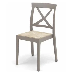 Sedia artemide tortora con seduta beige