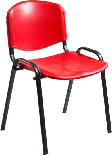 Sedia attesa Dado D5SP - braccioli opzionali - PPL - rosso - Unisit