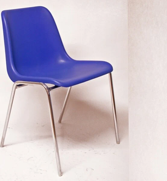 Sedia attesa Esse - senza braccioli - acciaio-PPL - blu - Unisit