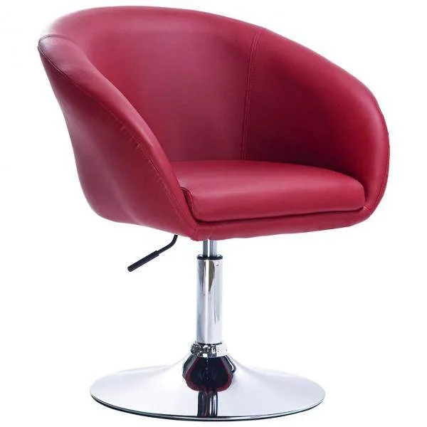 Sedia da bar con regolazione continua dell'altezza similpelle modello Sina bordeaux