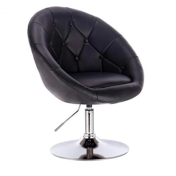 Sedia da bar con schienale similpelle - modello Anni nero