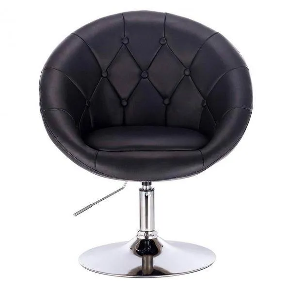Sedia da bar con schienale similpelle - modello Anni nero