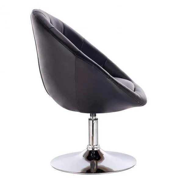 Sedia da bar con schienale similpelle - modello Anni nero