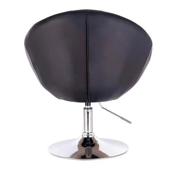 Sedia da bar con schienale similpelle - modello Anni nero