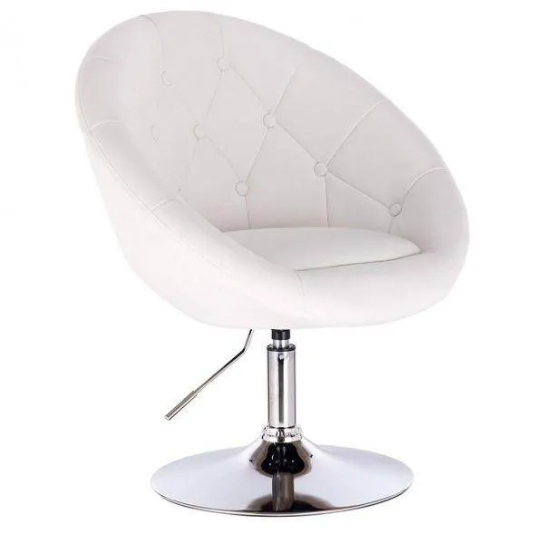 Sedia da bar con schienale similpelle - modello Anni bianco