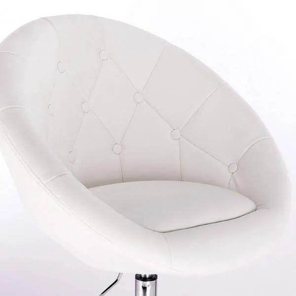 Sedia da bar con schienale similpelle - modello Anni bianco