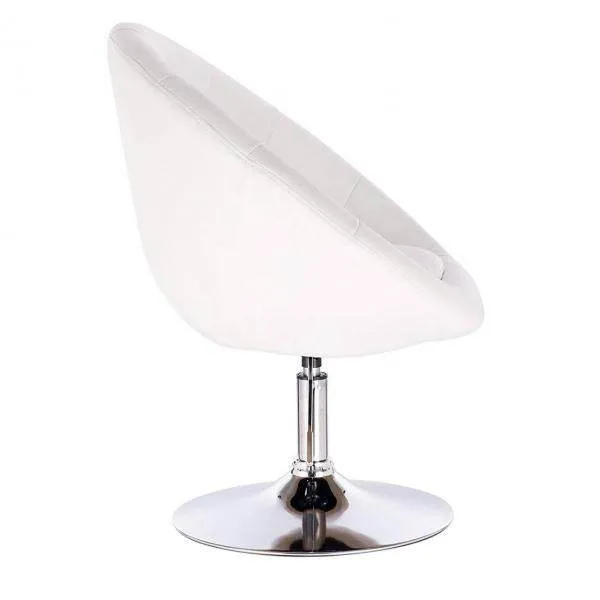 Sedia da bar con schienale similpelle - modello Anni bianco
