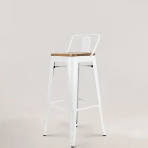 Sedia da bar legno Lix bianco