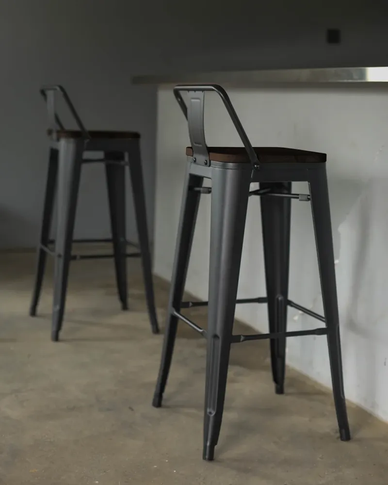 Sedia da bar legno Lix bianco