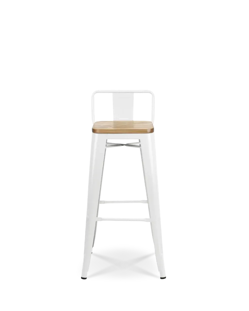 Sedia da bar legno Lix bianco