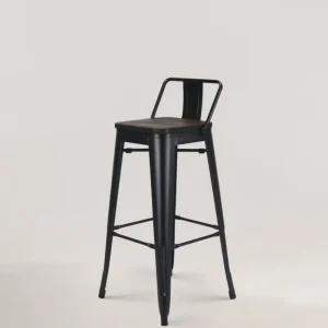 Sedia da bar legno Lix nero