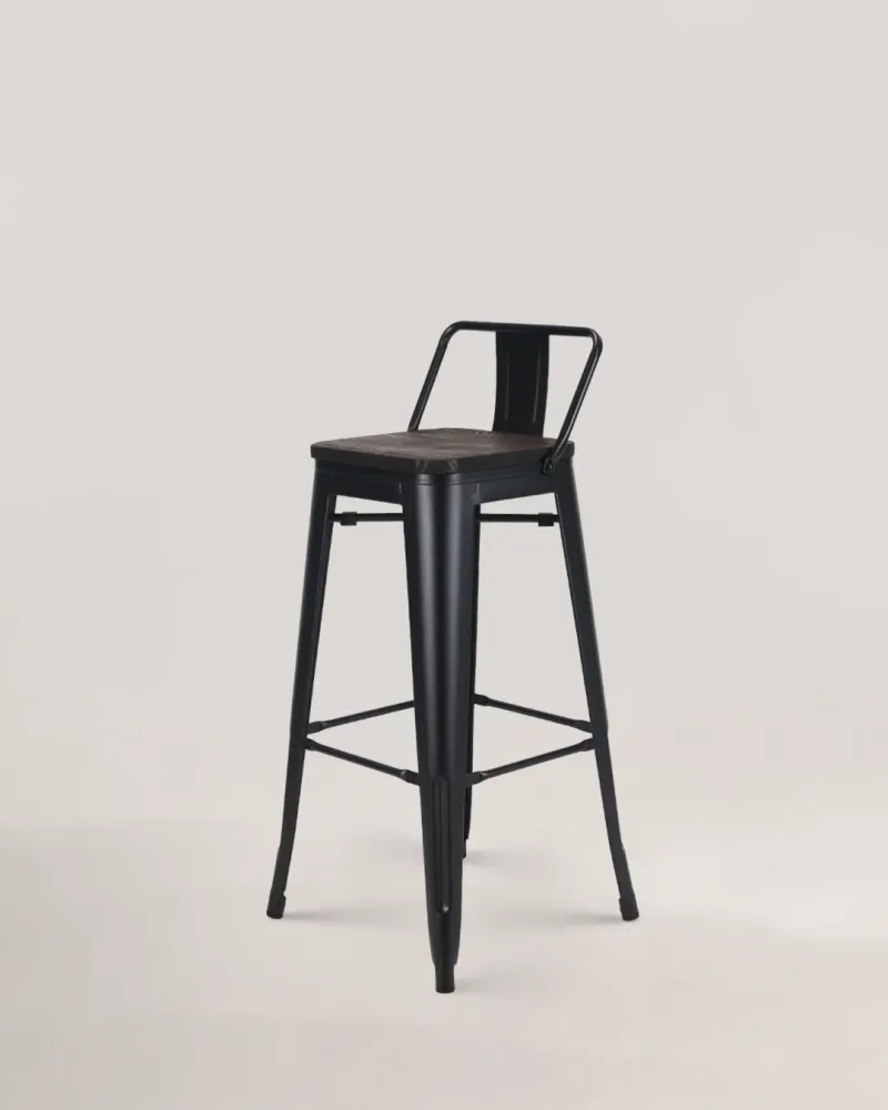Sedia da bar legno Lix nero