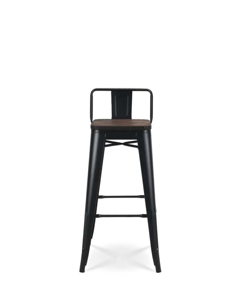Sedia da bar legno Lix nero