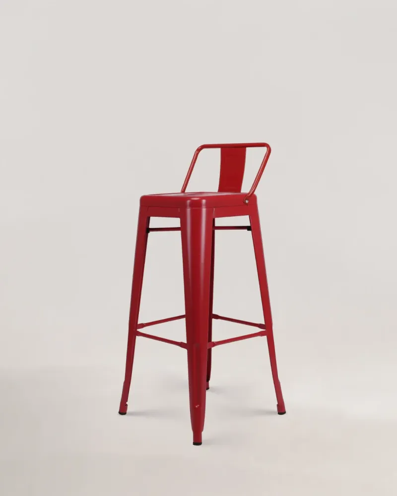 Sedia da bar metallo Lix rosso
