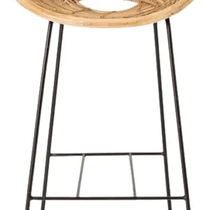 Sedia da bar yonne, natura, rattan