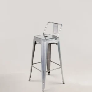 Sedia barre metallo Lix cristallo grigio