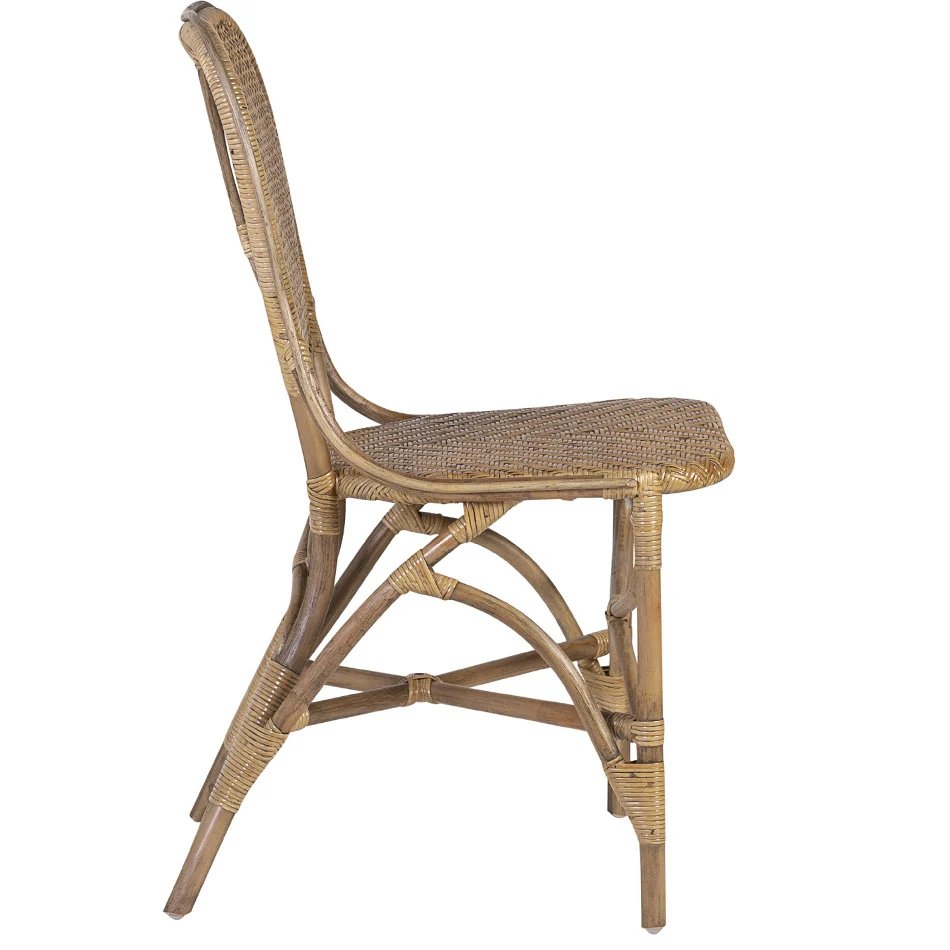 Sedia Bistrò Rattan Naturale Bamboo Miele Lorya