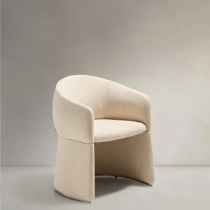 Sedia Bosca con struttura ciniglia beige