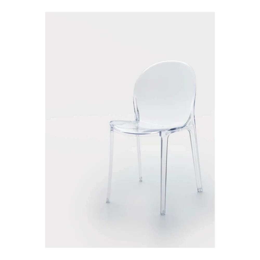 Sedia Brisbane 82cm | Trasparente Policarbonato | Ambienti Glamour