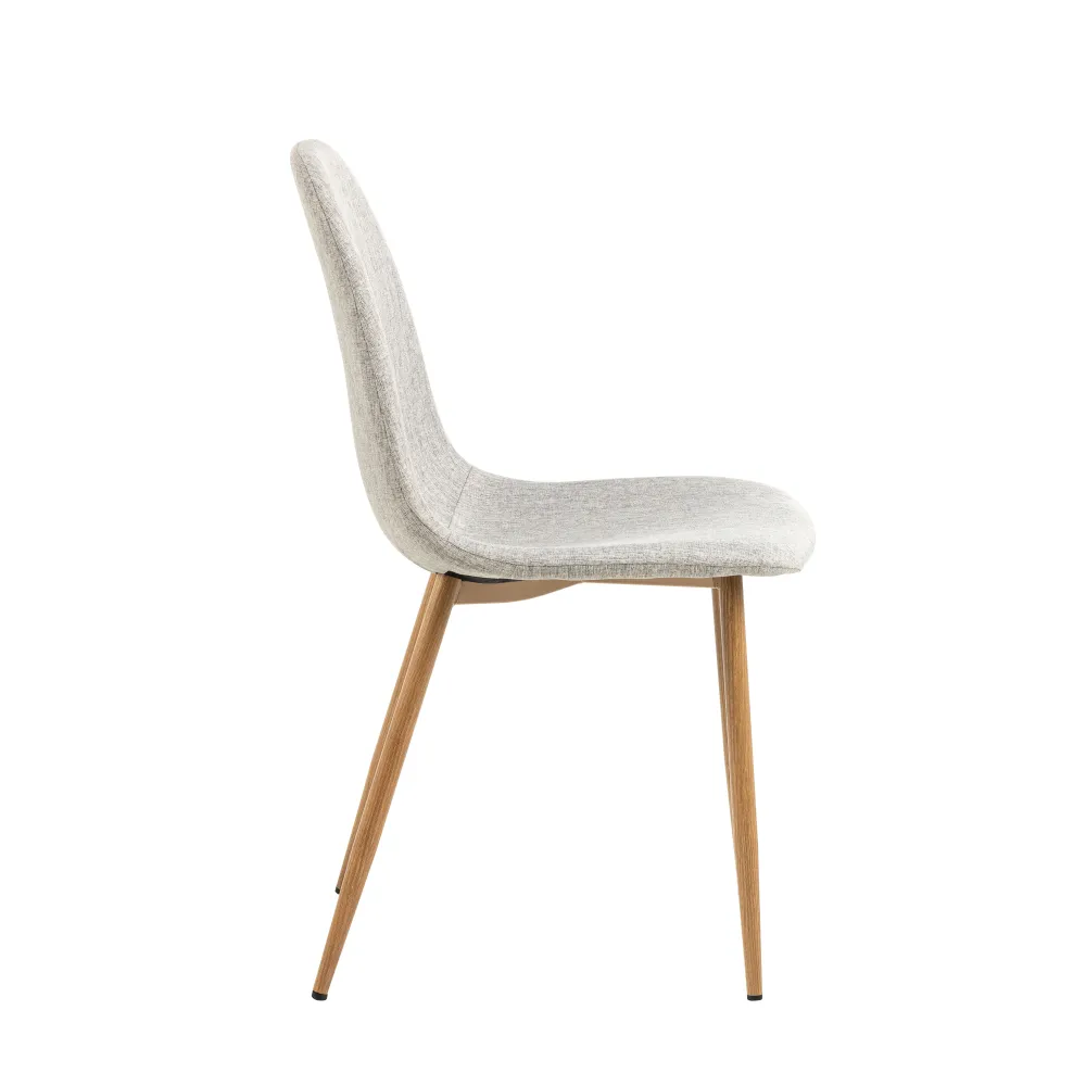 Sedia Calla con gambe metallo color legno