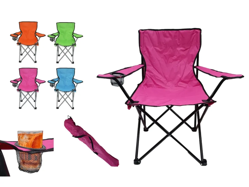 Sedia camping poliestere e metallo colori assortiti - Due Esse