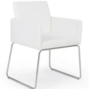 SEDIA C-BR SIXTY PU BIANCO