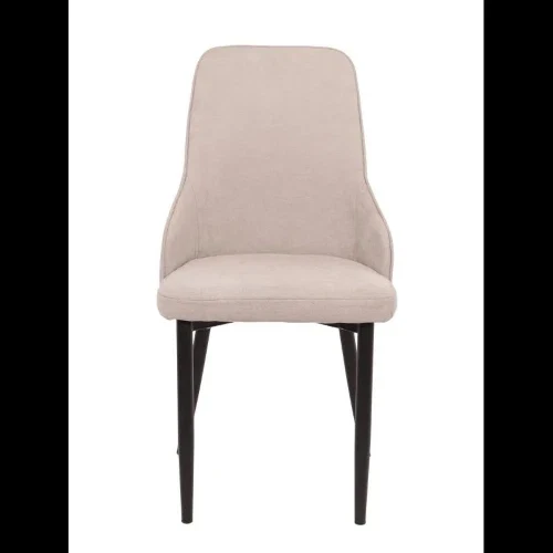 SEDIA CHANTAL TESSUTO BEIGE E GAMBE NERE OPACO