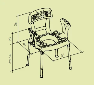 Sedia comoda rettangolare bianca con schienale e braccioli