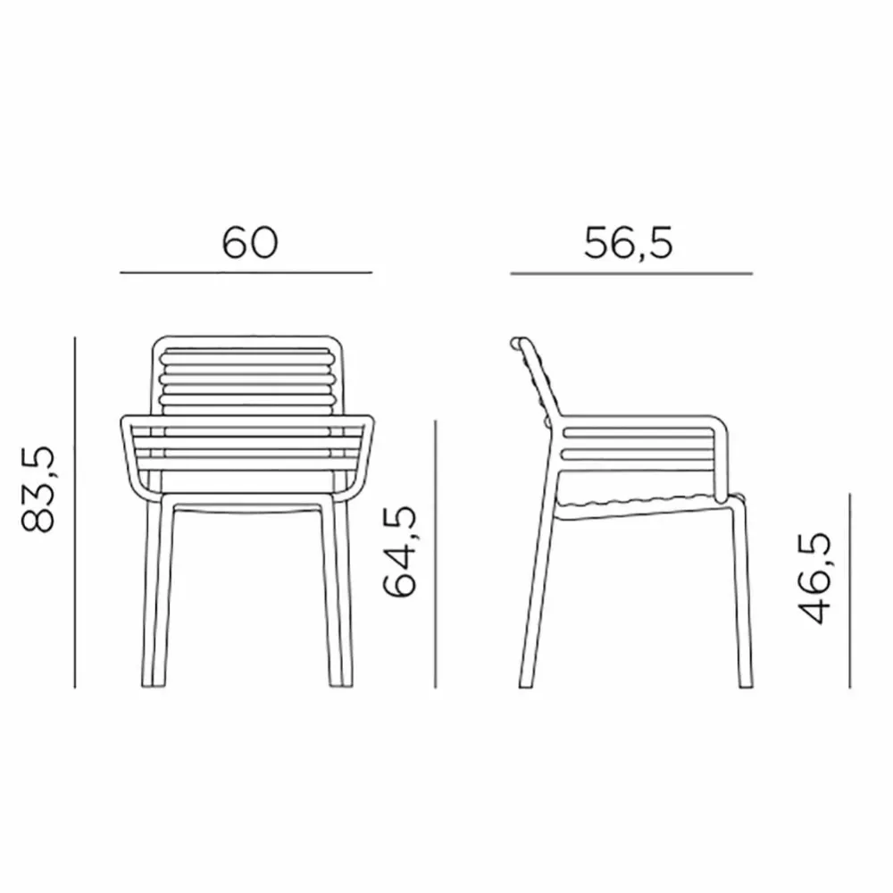 Sedia con braccioli Doga Bianco Nardi 4025400000