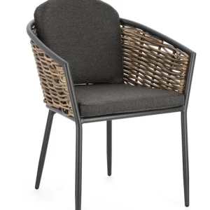 Sedia con cuscino antracite YK13 MARIBELA - Bizzotto