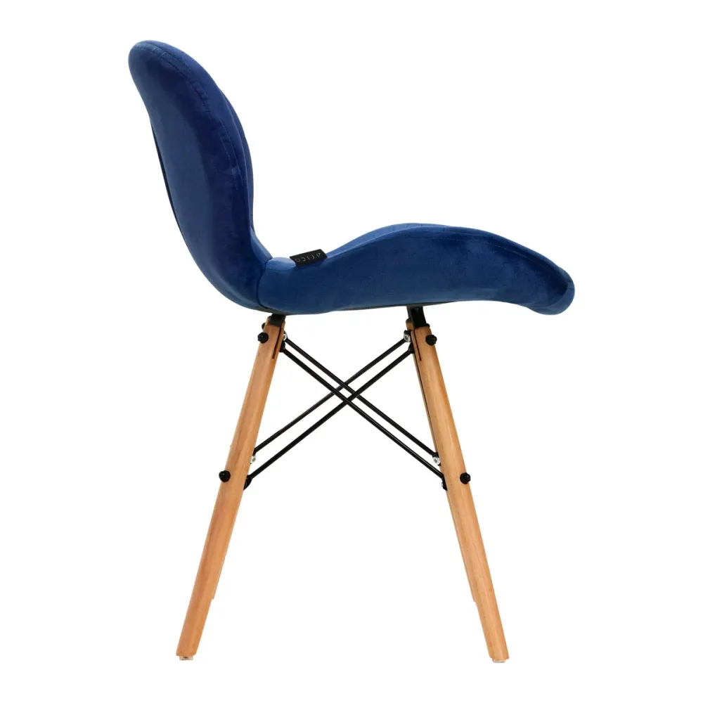 Sedia cosmetica 4Rico QS-186 velluto blu navy
