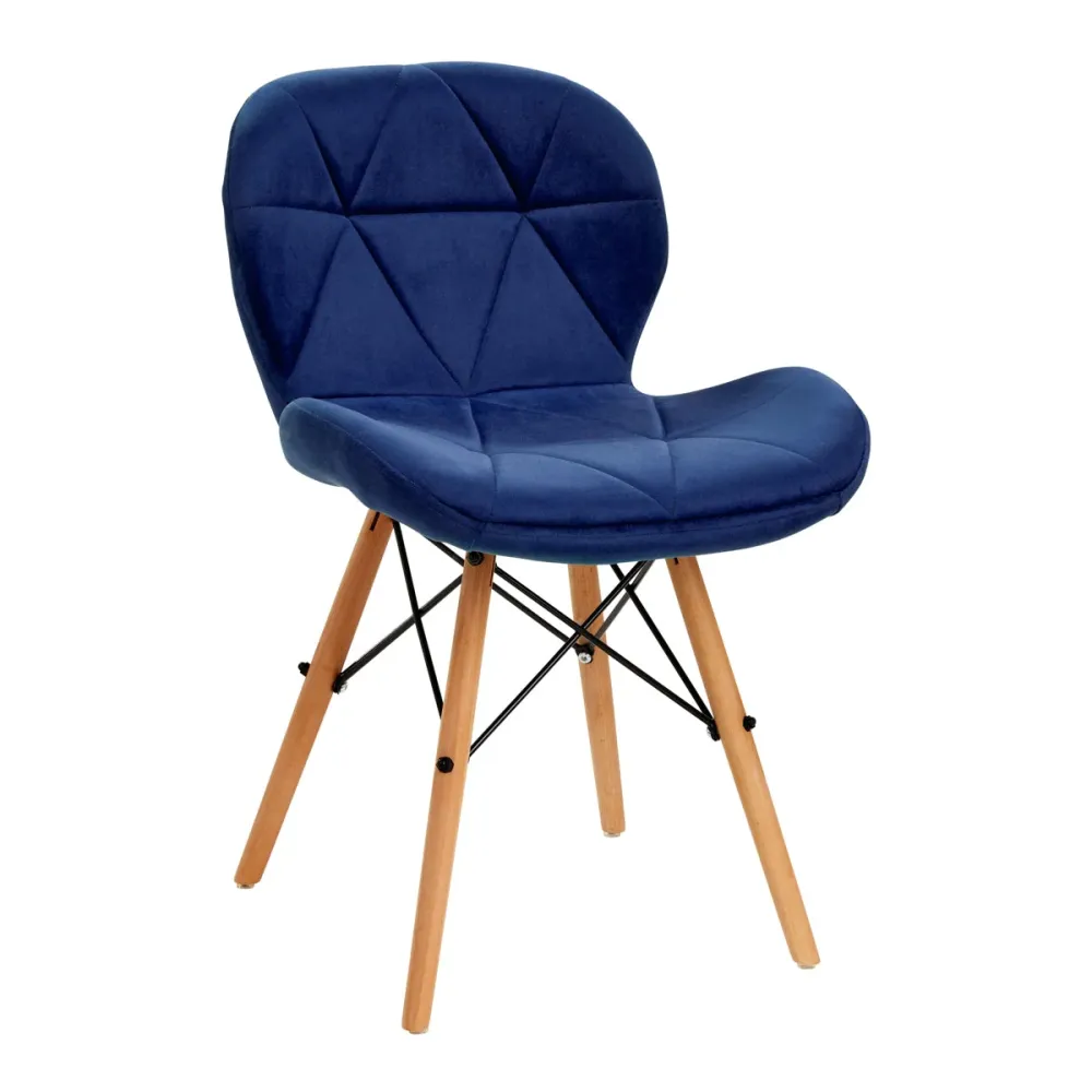 Sedia cosmetica 4Rico QS-186 velluto blu navy