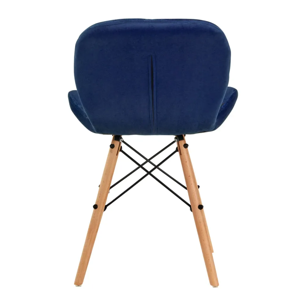 Sedia cosmetica 4Rico QS-186 velluto blu navy