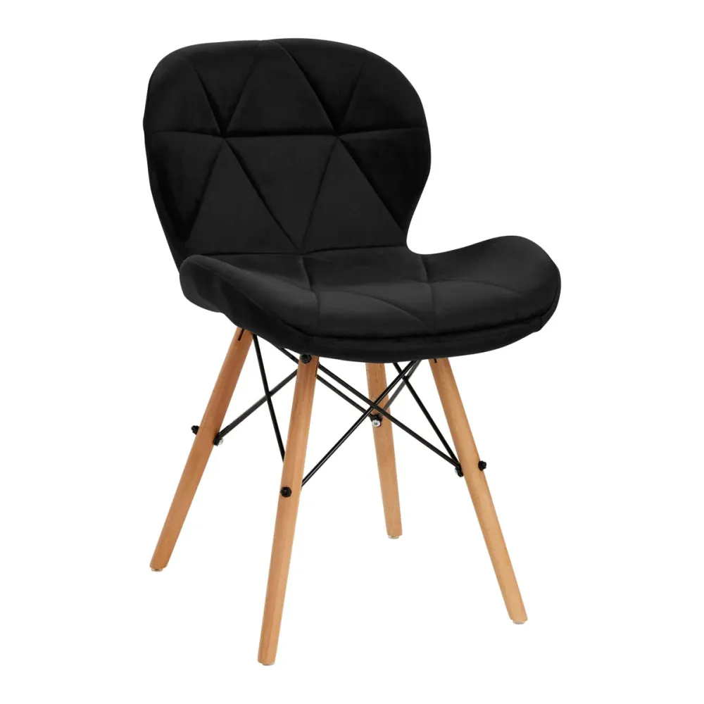 Sedia cosmetica 4Rico QS-186 velluto nero