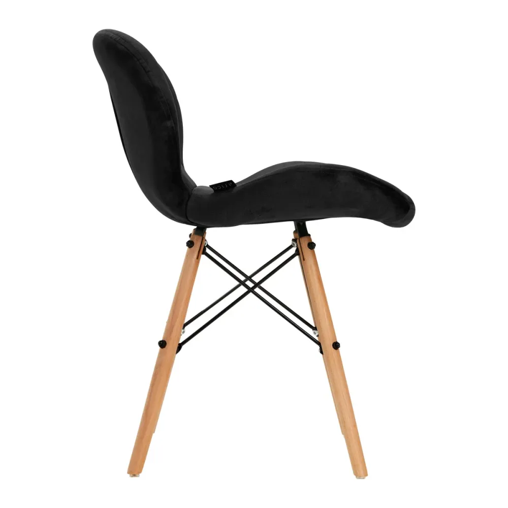 Sedia cosmetica 4Rico QS-186 velluto nero