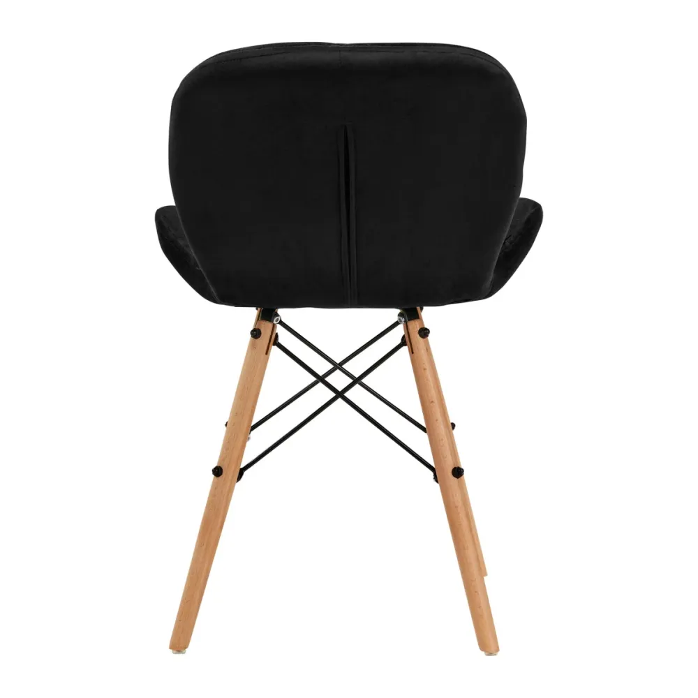 Sedia cosmetica 4Rico QS-186 velluto nero