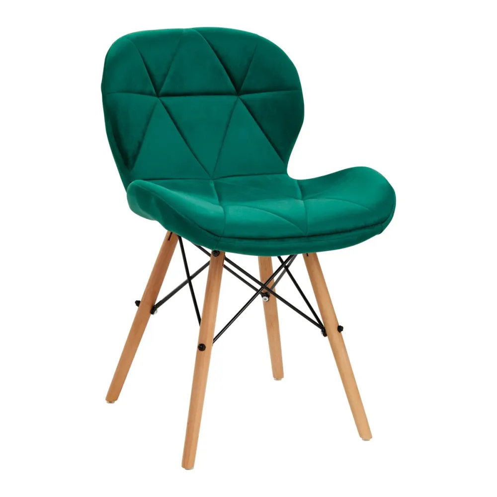 Sedia cosmetica 4Rico QS-186 velluto verde