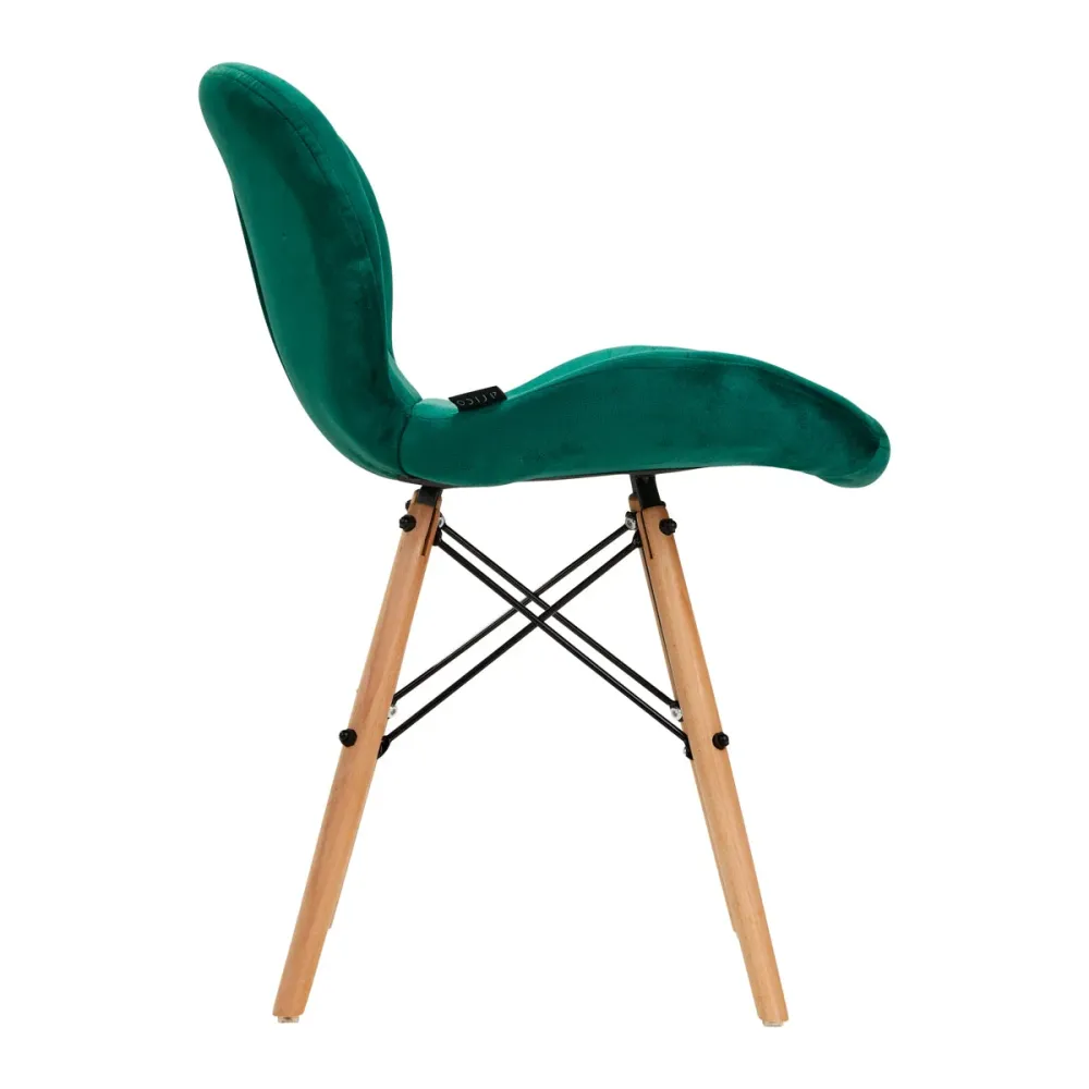 Sedia cosmetica 4Rico QS-186 velluto verde