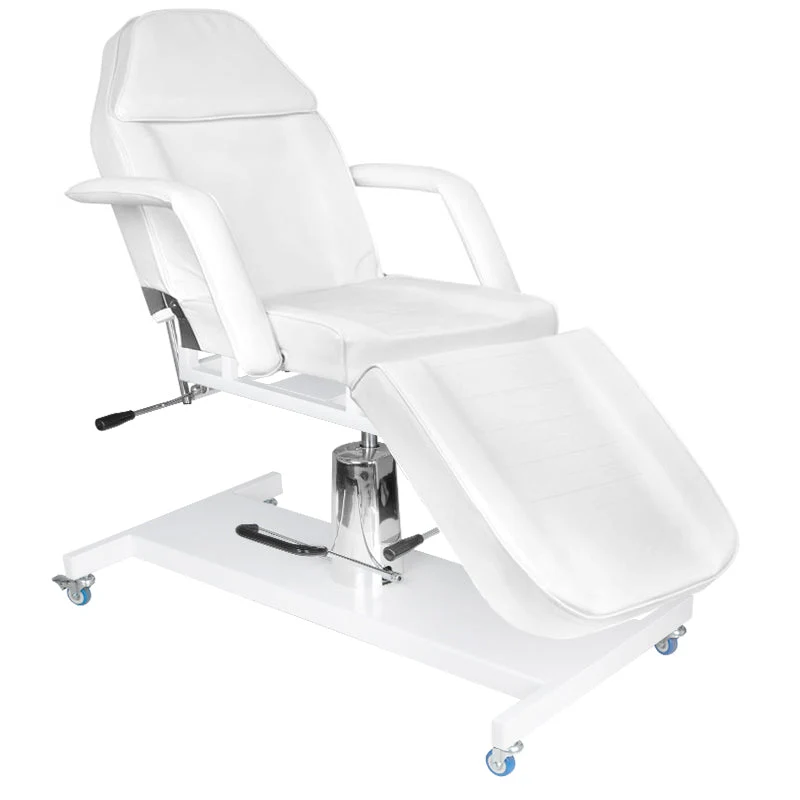 Sedia cosmetica idraulica base 210 bianca su ruote