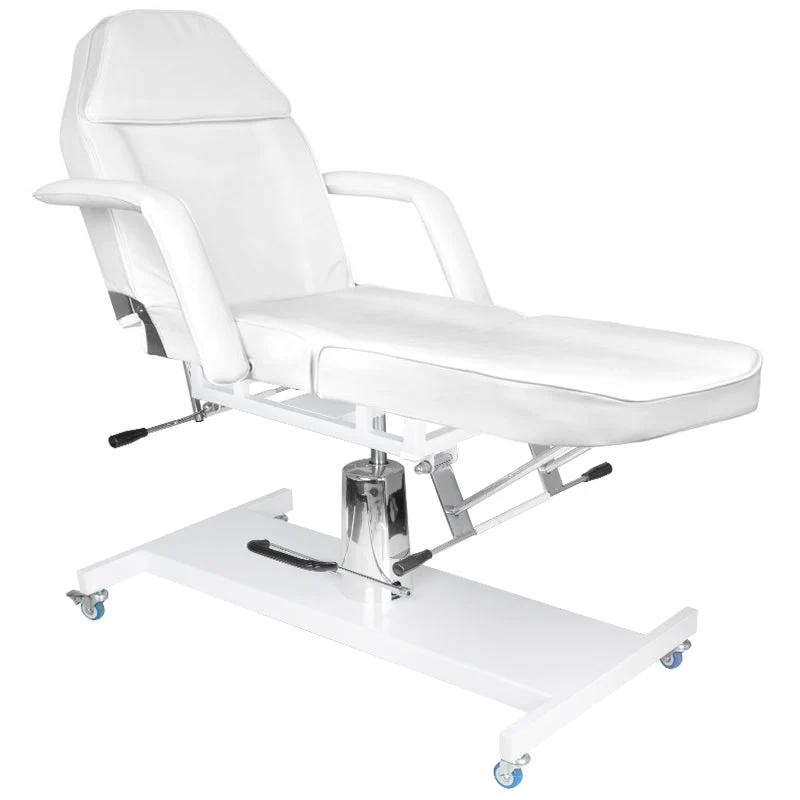 Sedia cosmetica idraulica base 210 bianca su ruote