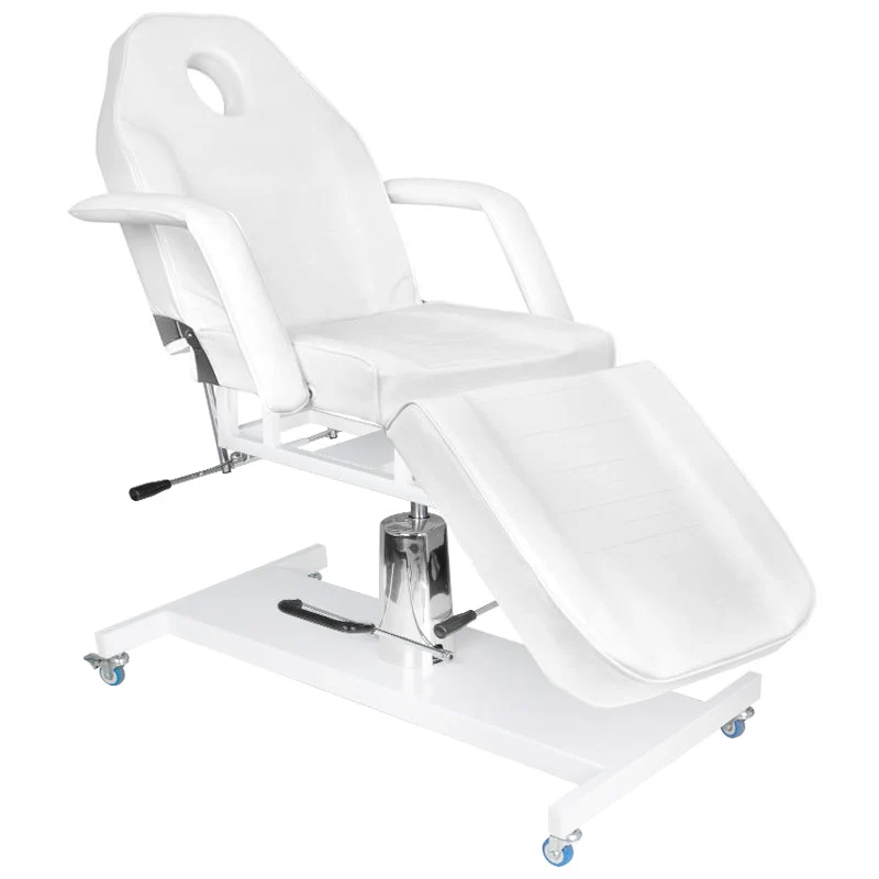 Sedia cosmetica idraulica base 210 bianca su ruote