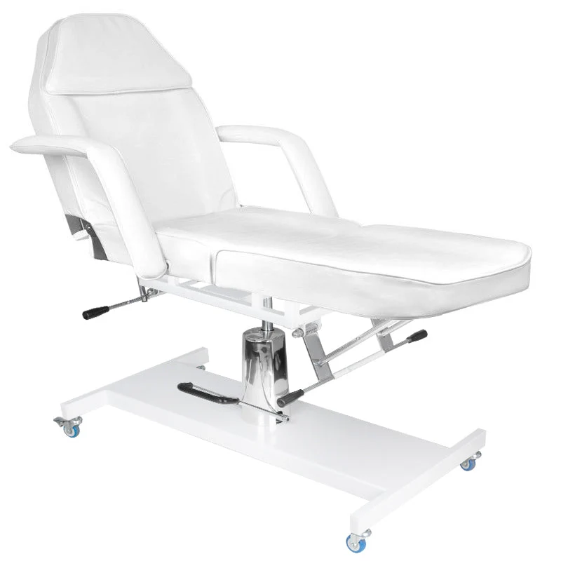 Sedia cosmetica idraulica base 210 bianca su ruote