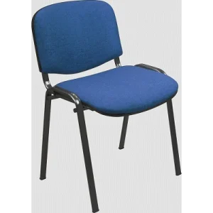SEDIA DADO VISITATORE TESSUTO IMBOTTITA BLU