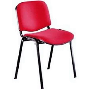 SEDIA DADO VISITATORE TESSUTO IMBOTTITA ROSSO