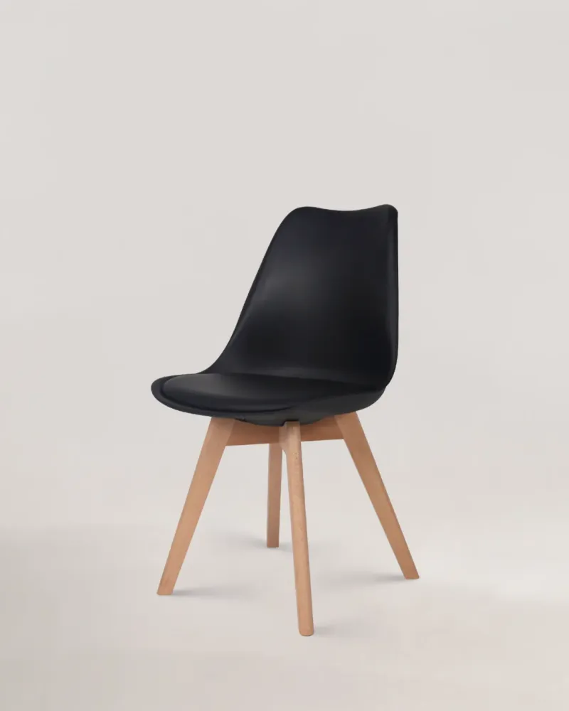Sedia design tulipano nero