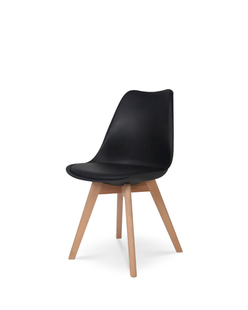 Sedia design tulipano nero