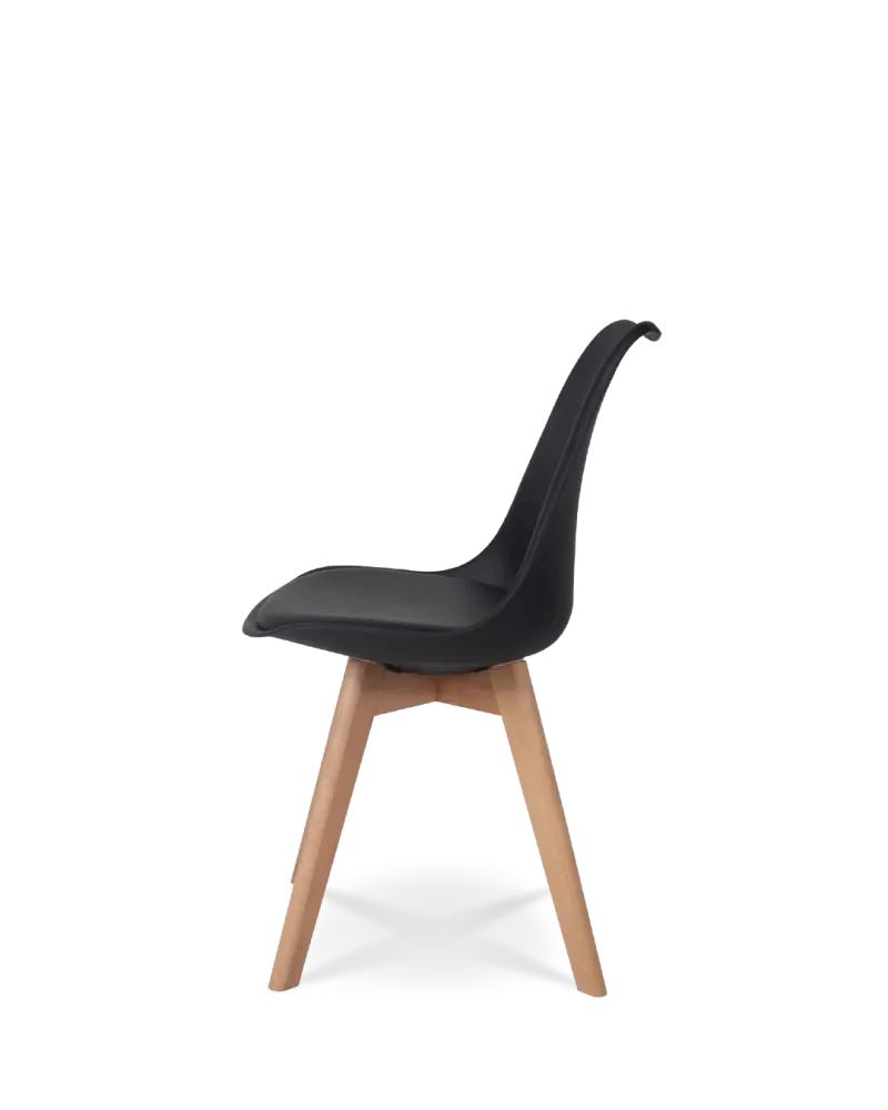 Sedia design tulipano nero