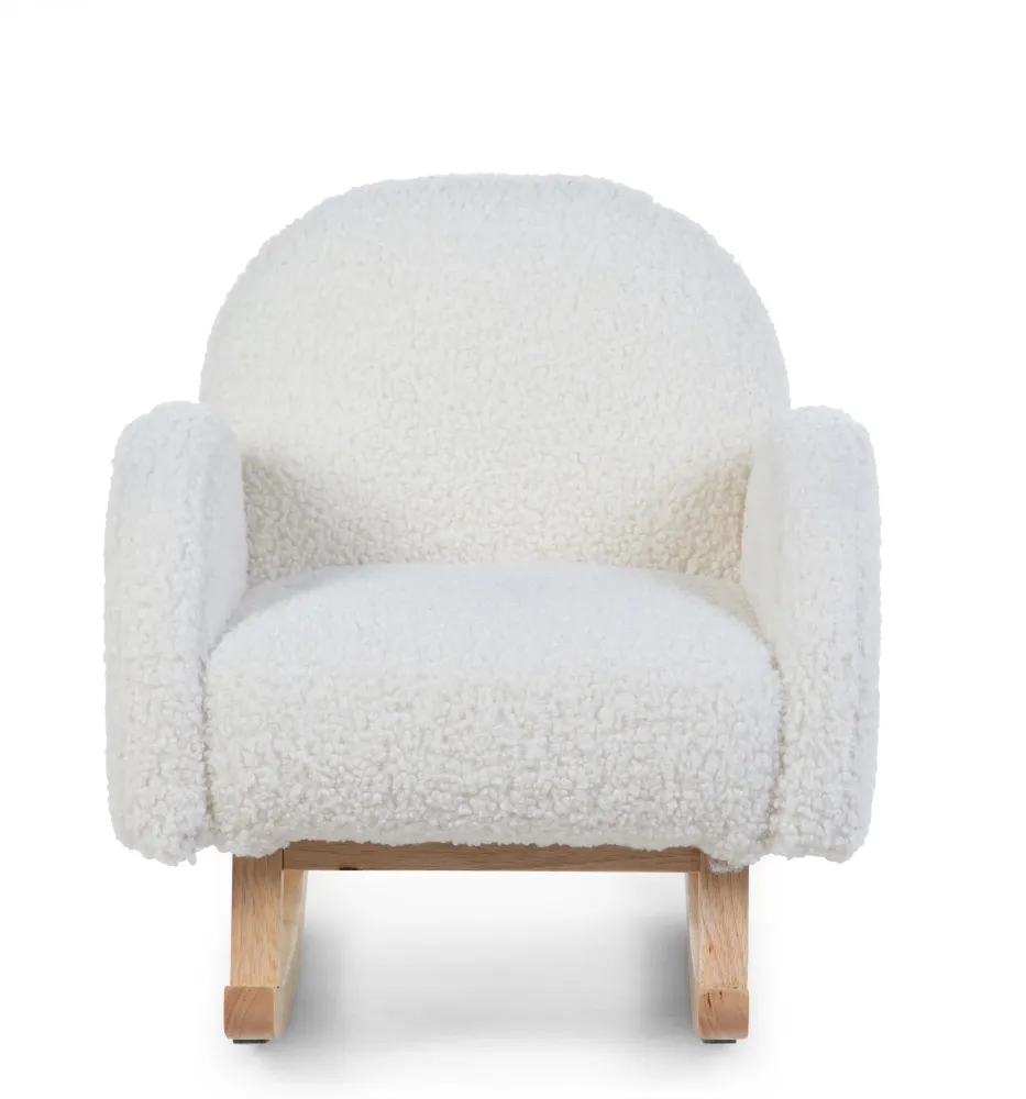 Sedia Dondolo Childhome Teddy Bianco Natural
