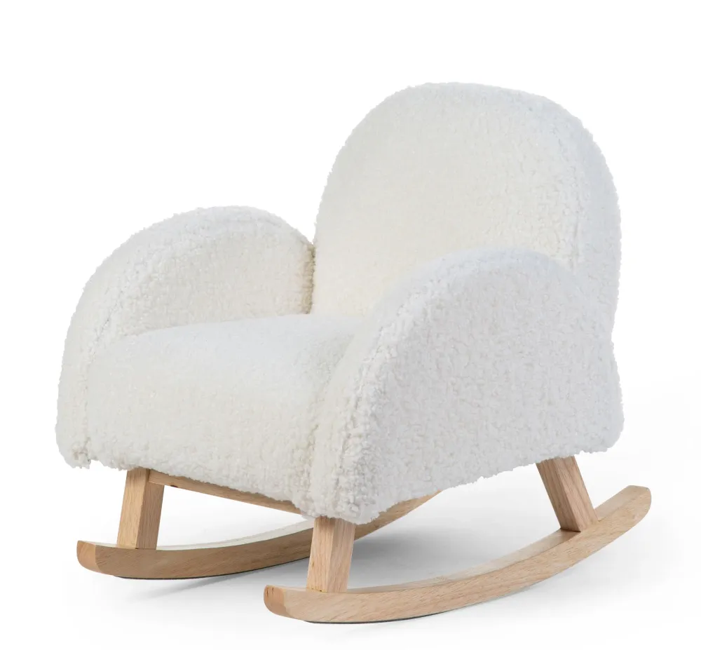 Sedia Dondolo Childhome Teddy Bianco Natural