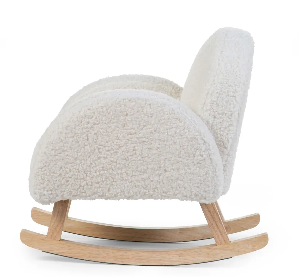 Sedia Dondolo Childhome Teddy Bianco Natural
